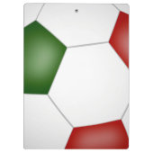 rood groene teamkleuren aangepaste voetbalcoach klembord (Achterkant)