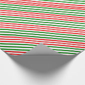 Rood groenstrippeerpapier cadeaupapier (Hoek)