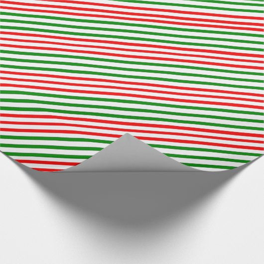 Rood groenstrippeerpapier cadeaupapier (Hoek)