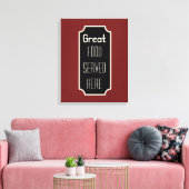 Rood Groot Voedsel Bord Canvas Afdruk (Insitu (Woonkamer))