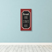 Rood Groot Voedsel Bord Canvas Afdruk (Insitu (Houten vloer))