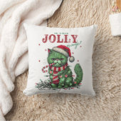 (Rood) Grumpy Holiday Cat Kussen (Deken)