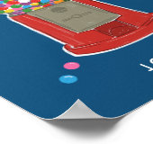 Rood gumball Snoep Bubble Gum, speciaal aangepast Poster (Hoek)