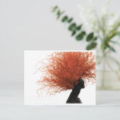 rood haar briefkaart (Staand voorkant)