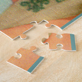 rood haar, citroengele zonnebrillen legpuzzel (Zijkant)