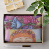 Rood haar fee Fae Spring Bloemen Tissuepapier (Geschenk)