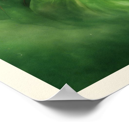 Rood Haar Groene Ogen Keltische Knoop Fantasie Por Poster (Hoek)