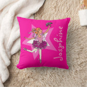 Rood haar kinder "genoemd" kussen van het roze mei (Deken)