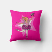 Rood haar kinder "genoemd" kussen van het roze mei (Achterkant)