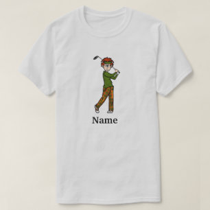 Rood Haar Mannelijk Golfer Par-T-shirt Dude T-shir T-shirt