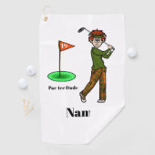 Rood Haar Mannelijke Golfer Par-T-shirt Dude Golfh Golfhanddoek (Insitu)