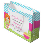 Rood Haar Meisje Sleepover Slumber Party Verjaarda Groot Cadeauzakje (Voorkant Gekanteld)