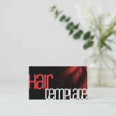 Rood Haar Modern Neon Heldere Kleuren Kapper Visitekaartje (Staand voorkant)