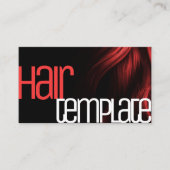 Rood Haar Modern Neon Heldere Kleuren Kapper Visitekaartje (Voorkant)