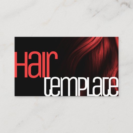 Rood Haar Modern Neon Heldere Kleuren Kapper Visitekaartje (Voorkant)