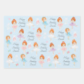 Rood hair Ballerina — Papieren pakbladen Inpakpapier Vel (Voorkant 3)