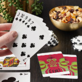 Rood Hakuna Matata patroon Pokerkaarten (Insitu)