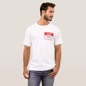 Rood Hallo mijn naam is, () T-shirt (Voorkant volledig)