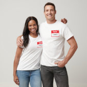Rood Hallo mijn naam is, () T-shirt (Unisex)