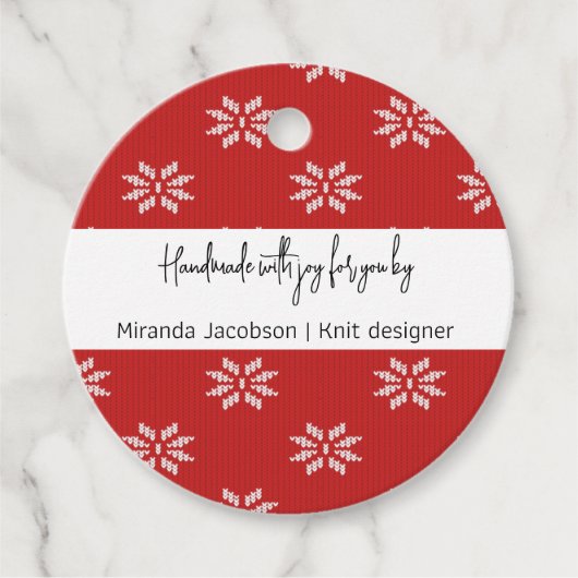 Rood handgemaakt, aanpasbaar bedankjes labels (Voorkant)