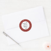 Rood 'Handgemaakt door' Kerst stickers (Envelop)