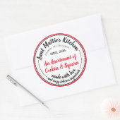 Rood  Handgemaakte Artisan Gourmet Food Label (Envelop)
