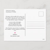 Rood handgeschreven "Vrolijk kerstfeest" | 3 Foto Feestdagenkaart (Achterkant)