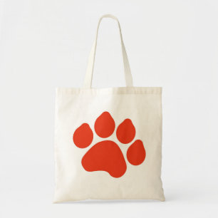 Rood handschrift tote bag