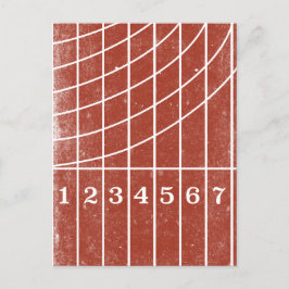 Rood hardloopspoor Distress Style Briefkaart