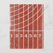 Rood hardloopspoor Distress Style Briefkaart (Voorkant)