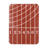 Rood hardloopspoor Distress Style Magnet Magneet (Verticaal)
