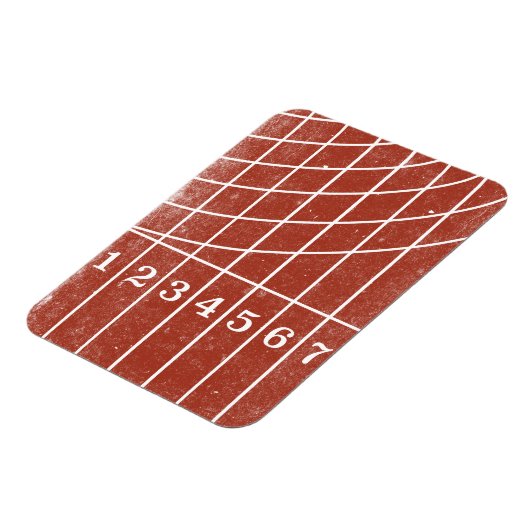 Rood hardloopspoor Distress Style Magnet Magneet (Linkerzijde)