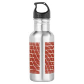 Rood hardloopspoor Distress Style Water Bottle Waterfles (Achterkant)