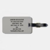 Rood hardloopspoor noodlijdend aangepaste Bagagela Bagagelabel (Achterkant horizontaal)