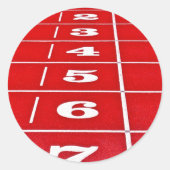 Rood hardloopspoor Stickers (Voorkant)