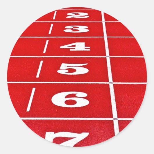 Rood hardloopspoor Stickers (Voorkant)