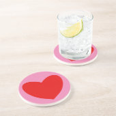 Rood hart #1 Onderzetter (Zijkant)