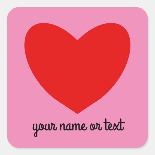 Rood hart #1 Sticker (Voorkant)