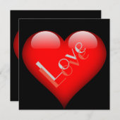 Rood Hart Aantrekkelijke Parijse Liefde Bruiloft (Voorkant / Achterkant)