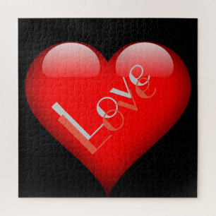 Rood Hart Aantrekkelijke Parijse Liefdes Huwelijk Legpuzzel