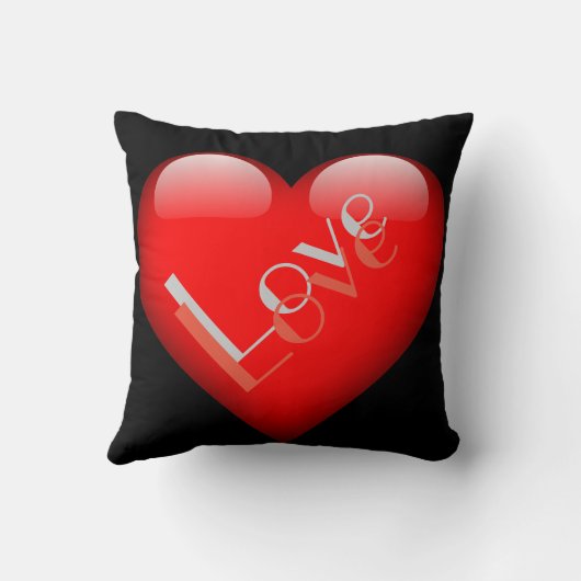 Rood Hart Aantrekkelijke Parijse Liefdesbruiloft Kussen (Achterkant)