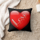 Rood Hart Aantrekkelijke Parisian Love Bruiloft Kussen (Deken)
