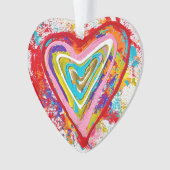 Rood hart AcrylOrnament Ornament (voorkant)