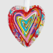 Rood hart AcrylOrnament Ornament (voorkant)