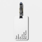 Rood hart bagagelabel (Achterkant verticaal)