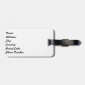 Rood hart bagagelabel (Achterkant horizontaal)