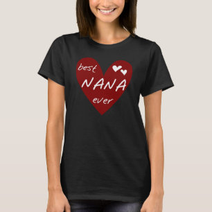 Rood Hart Beste Nana Ever T-shirts en Giften