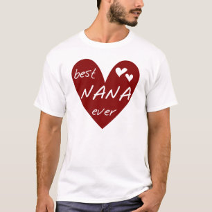 Rood Hart Beste Nana Ever T-shirts en Giften