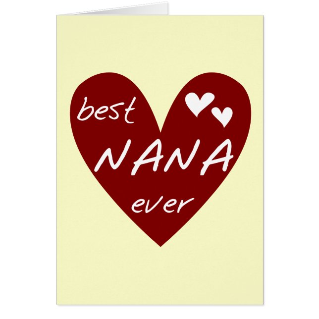 Rood Hart Beste Nana Ever T-shirts en Giften (Voorkant)
