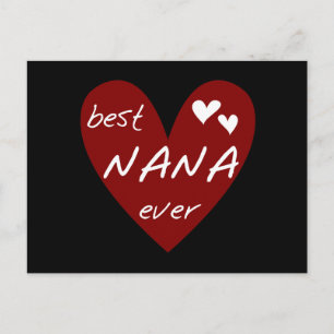 Rood Hart Beste Nana Ever T-shirts en Giften Briefkaart